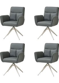 Armlehnstuhl Stolkom "Sofia Premium BxHxT 61x93,5x67 cm", grau, silber, silber, grau, B:61cm H:93,5cm T:67cm, St&uuml;hle, Armlehnstuhl, Breite 61cm, 360 drehbar mit Auto-Return