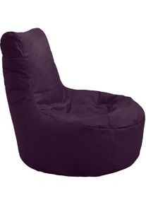 Sitzsack Kinzler "Chilly", lila (brombeer), B:78cm H:80cm, Polyester, Sitzs&auml;cke, Sitzsack, Loungesessel, Uni Farben, mit R&uuml;ckenlehne, Outdoor geeignet