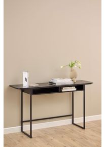 Konsolentisch ACTONA GROUP "Darlington", schwarz, matt schwarz, schwarz, B:140cm H:77cm T:40cm, Tische, Konsolentisch, Tisch,140x40x77cm