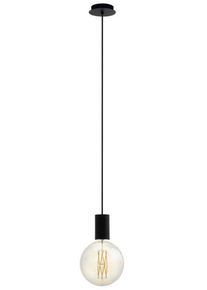 Eglo H&auml;ngeleuchte "POZUETA Schnurpendel, Pendelllampe, schwarz, Stahl, Esstischlampe, E27", schwarz, 1, &Oslash; 12,5cm H: 110cm, 1 Stk., Leuchten, H&auml;ngelampe, Wohnzimmerlampe, Vintage, Industrial, modern, 110x12,5cm, H&auml;ngeleuchte