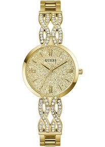 Quarzuhr Guess "CORAL", gold (goldfarben), Armbanduhren, Damen, Quarzuhr, Armbanduhr, Damenuhr, Edelstahlarmband