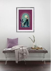 Wandbild Komar "Frozen Midnight Sun", rot (farbe bild(er): rot), Disney, 1 Stk., Vlies, Bilder, Wandbild, 40 x 50 cm (Breite x H&ouml;he) - Kinderzimmer, Dekoration