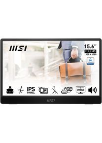 MSI LED-Monitor "PRO MP161", Energieeffizienz: C, schwarz, B:36,2cm H:1,78cm T:23,3cm, Monitore, 2 Jahre Herstellergarantie, USB-C, LED-Monitor