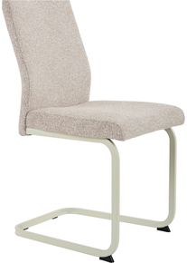 Freischwinger Hela "TIVOLI", beige (creme, perlwei&szlig;, perlwei&szlig;, creme), B:43,5cm H:97cm T:60,5cm, Metall, Polyester, Stoff, St&uuml;hle, Freischwinger, Freischwinger, Gestell Perlwei&szlig;, mit Griff, 140kg belastbar