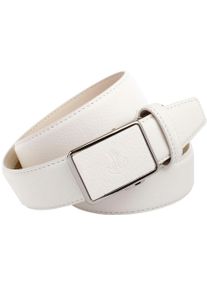 Lederg&uuml;rtel Anthoni Crown, Damen, Gr. 95, wei&szlig;, Leder, unifarben, G&uuml;rtel Lederg&uuml;rtel, mit Anker-Logo, teilbezogene Schlie&szlig;e