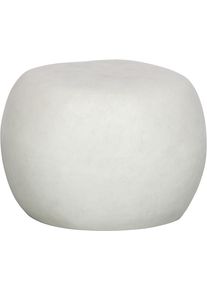 Beistelltisch Woood "Pebble Fiberclay in Betonoptik mit organischer Rundung", wei&szlig;, B:50cm H:35cm T:50cm, Tische, Beistelltisch, Glasfaser-Ton-Verbundmaterial, Tragkraft 90 kg, pflegebed&uuml;rftig
