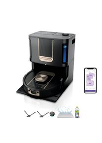 SHARK Saugroboter "SHARK ThermaCharged PowerDetect Saugroboter RV2900XEEU", schwarz, B:46,1cm H:44,4cm T:36,3cm, Saugroboter, beheizte Basisstation verwendet 85C hei&szlig;es Wasser und 80C warme Luft, Saugroboter