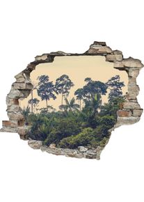Wandtattoo queence "Regenwald", gr&uuml;n, B:60cm H:50cm T:0,1cm, Wandtattoos, Wandtattoo, Wandsticker, Wandbild, selbstklebend, 3D, Wanddurchbruch