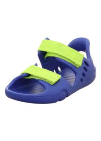 Badesandale Superfit "SPLASH-S WMS: M", M&auml;dchen, Gr. 32, bunt (dunkelblau, hellgr&uuml;n), Polyester, Synthetik, Schuhe Badesandale, Wassersandale mit Klettverschluss, Gr&ouml;&szlig;enschablone zum Download