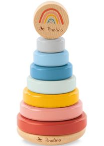 Stapelspielzeug Pinolino "Stapelturm Ruby", bunt, Stapelspielzeug, BabyB:10cm H:20cm T:10cm, Holz, Stapelspielzeug, aus Holz, FSC - sch&uuml;tzt Wald, B:10cm H:20cm T:10cm