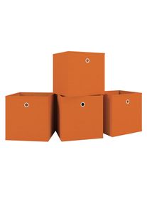Faltbox Vcm "4er Set Faltbox Klappbox Aufbewahrungsbox Boxas", orange, B:27cm T:27cm, Aufbewahrungsboxen, Faltbox