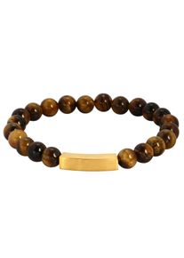 Armband Lady, braun, braun, Armb&auml;nder, Damen, Edelstahl Glas, Edelstahl, Glas, Armband