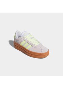 Plateausneaker adidas Sportswear "VL COURT BOLD", Damen, Gr. 40, orange (frozen lila, frozen lemon, gold metallic), Leder, Synthetik, Schuhe Plateausneaker, inspiriert vom Design des adidas gazelle bold