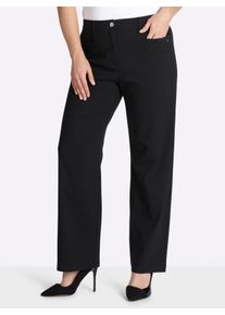 Webhose sheego, Damen, Gr. 58, Normalgr&ouml;&szlig;en, schwarz, 77% Viskose, 19% Polyamid, 4% Elasthan, Einsatz:15% Elasthan, 85% Polyamid, unifarben, Hosen Webhose