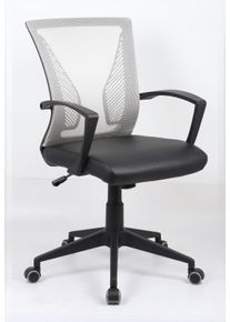 B&uuml;rostuhl Vcm "B&uuml;rostuhl Schreibtischstuhl Drehstuhl Offilo PU", grau (schwarz, grau), B:48cm T:46cm, Obermaterial: 90% Metall MT. 10% Textilmaterial TEXMAT., St&uuml;hle, B&uuml;rostuhl
