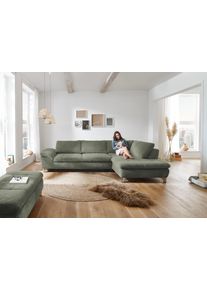Ecksofa DIE PLANBAR "MP-IN14007, Breite 306 & 318 cm w&auml;hlbar", cord forest, B:306cm H:84cm T:197cm, 100% Polyester, Sofas, Ecksofa, wahlweise mit Bettfunktion und verstellbaren Kopfst&uuml;tzen