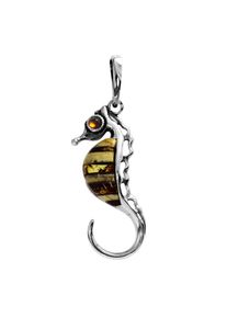 Kettenanh&auml;nger OSTSEE-SCHMUCK "- Seepferdchen - Silber 925/000 - Bernstein" Gr. 35, silber (silber 925, silberfarben, wei&szlig;), Schmuckanh&auml;nger, Damen, Silber 925 (Sterlingsilber), Kettenanh&auml;nger