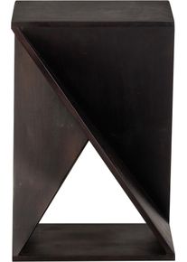Beistelltisch Woood "Ikem aus Akazienholz mit Naturmaserung 41x41x61 cm", dunkelbraun, B:41cm H:61cm T:41cm, Tische, Beistelltisch, Tragkraft 50 kg, ausgepr&auml;gte Flamm- und Maserzeichnung
