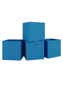 Faltbox Vcm "4er Set Faltbox Klappbox Aufbewahrungsbox Boxas", blau, B:27cm T:27cm, Aufbewahrungsboxen, Faltbox