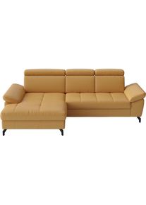 Sit & More Ecksofa SIT & MORE "Vanity", curry, B:264cm H:84cm T:181cm, Sofas, Ecksofa, Inkl.Sitz-,Kopf-und Armteilverstellung