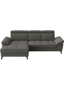 Sit & More Ecksofa SIT & MORE "Vanity", anthrazit, B:264cm H:84cm T:181cm, Sofas, Ecksofa, Inkl.Sitz-,Kopf-und Armteilverstellung