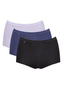 Maxislip Sloggi "Basic+ Maxi", Damen, Gr. 56, bunt (multiple colours 19), Single Jersey, Obermaterial: 95% Baumwolle, 5% Elasthan, figurbetont, Unterhosen Maxislip, perfekter Sitz, Cotton-Mix, hohe Taille