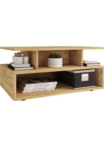 Couchtisch Vcm "Holz Sofatisch Couchtisch Wohnzimmertisch Esila", braun (honig, eiche), B:80cm T:50cm, Tische, Couchtisch
