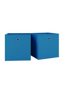 Faltbox Vcm "2er Set Faltbox Klappbox Aufbewahrungsbox Boxas", blau, B:27cm T:27cm, Aufbewahrungsboxen, Faltbox