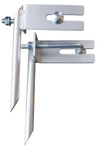 Leiternspitzen Krause "CombiSystem", silber (silberfarben), B:24cm T:40cm, Aluminium, Bodenanker, Leiternspitzen