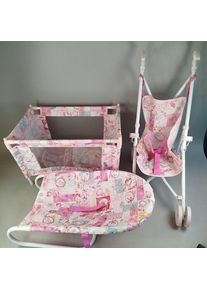Baby Born Bundle von 3 Laufstall, Buggy & Wippe