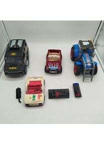Playmobil Bundle Fahrzeuge Set von 4 Traktor, Geldtransporter & 2 Cabrios