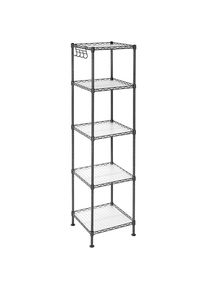 Boxxx Regal, Schwarz, Metall, Kunststoff, 5 F&auml;cher, 30x123.5x30 cm, stehend, Holzm&ouml;bel, Wohnw&auml;nde Holz, Wohnwand Serien Holz