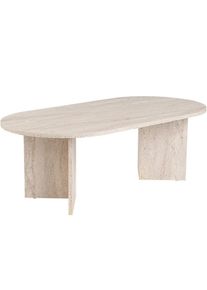 Mid.you Couchtisch, Elfenbein, Holzwerkstoff, Travertinoptik, 60x40x119 cm, Wohnzimmer, Wohnzimmertische, Couchtische