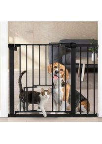 Comomy barri&egrave;re de s&eacute;curit&eacute; pour porte mit Katzenklappe | noir