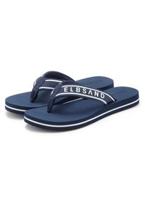 ELBSAND Dames Badslippers in marine ,maat 36, Witt, 100% Textiel