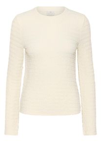 Langarmbluse Kaffe "Langarm-Bluse KAfelicity", Damen, Gr. XL, chalk, Obermaterial: 95% Polyester PES. 5% Elasthan EL., Blusen Langarmbluse