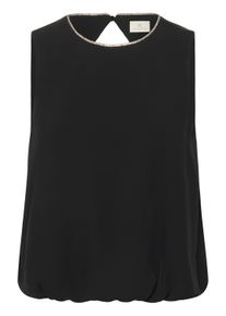 Kurzarmbluse Kaffe "Kurzarm-Bluse KAolga", Damen, Gr. 36, schwarz (schwarz deep), Obermaterial: 100% Polyester PES., Blusen Kurzarmbluse