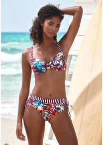 B&uuml;gel-Bikini-Top Venice Beach "Cadu", Damen, Gr. 44, Cup C, bunt (bordeaux bedruckt), Obermaterial: 84% Polyamid, 16% Elasthan. Futter: 92% Polyester, 8% Elasthan, Bikini-Oberteile B&uuml;gel-Bikini-Top, mit stylischen Doppeltr&auml;gern