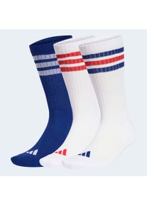 Funktionssocken adidas Performance "3S ESS C CRW 3P", Damen, Gr. S, wei&szlig;, mystery ink, pure ruby, Obermaterial: 59% Baumwolle, 37% Polyester, 3% Elasthan, 1% Polyamid, Socken Funktionssocken