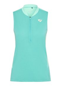Radtrikot Ziener "NIKOLETTA-Z", Damen, Gr. 42, tropical teal, Obermaterial: 85% Polyester, 15% Baumwolle. Obermaterial 2: 86% Polyester, 14% Baumwolle, Trikots Radtrikot