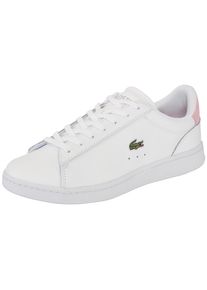 Sneaker Lacoste "CARNABY SET", Damen, Gr. 39, wht, lt pnk, Leder, Schuhe Sneaker