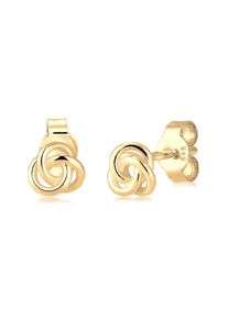 Paar Ohrstecker Elli Premium "Ohrringe Trend Knoten 585 Gelbgold", gold, Ohrringe, Damen, Gelbgold 585, Paar Ohrstecker