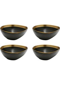 Teller KARE DESIGN "Vibrations", schwarz, H:6,7cm &Oslash;:18,2cm, Steinzeug, Speiseteller, Teller, aus Steinzeug