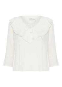 Langarmbluse Kaffe "Langarm-Bluse KAjohanna", Damen, Gr. 36, chalk, Obermaterial: 100% Baumwolle CO., Blusen Langarmbluse