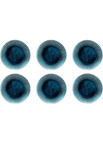 Teller KARE DESIGN "Azur", blau, H:2,5cm &Oslash;:20,7cm, Steingut, Speiseteller, Teller, verschiedene Gr&ouml;&szlig;en, aus Steingut