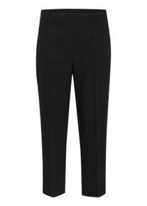 Marlene-Hose Kaffe "Hose KAsakura", Damen, Gr. 46, N-Gr, schwarz (schwarz deep), Obermaterial: 77% Polyester Pol. recyc.. 18% Viskose CV. 5% Elasthan EL., Hosen Marlene-Hose
