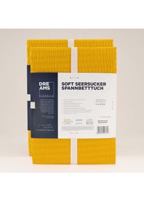 Bettlaken Florella "Soft-Seersucker, 100% Baumwolle", gelb (sonne), B:100cm L:200cm, Seersucker, Obermaterial: 100% Baumwolle CO., Bettlaken, Bettlaken