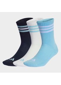 Funktionssocken adidas Performance "3S ESS C CRW 3P", Damen, Gr. XL, night navy, icey blau, wei&szlig;, Obermaterial: 59% Baumwolle, 37% Polyester, 3% Elasthan, 1% Polyamid, Socken Funktionssocken
