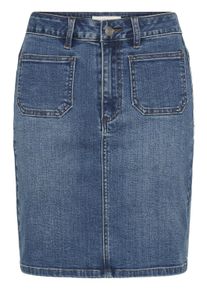 Jeansrock Kaffe "Denimrock KAkarla", Damen, Gr. 38, blau (medium blau denim), Obermaterial: 75% Baumwolle CO. 13% Viskose CV. 10% Polyester PES. 2% Elasthan EL., R&ouml;cke Jeansrock