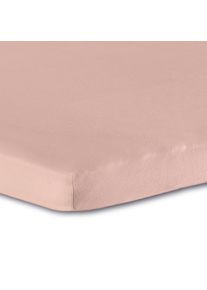 Bettlaken Florella "DELUXE Zwirn Jersey, 100% Baumwolle", rosa (ros&eacute;), B:100cm L:200cm, Feinjersey, Obermaterial: 100% Baumwolle CO., Bettlaken, Bettlaken